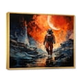 thumbnail image 2 of Designart "Cosmic Dreams Space Astronaut wall art II" Space Floater Framed Canvas Print, 2 of 7
