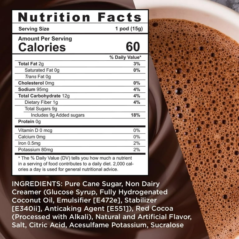 MAUD'S Dark Hot Chocolate Pods, 50 ct, Single Serve, Compatible