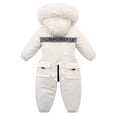 thumbnail image 5 of Coerni Baby Snowsuit Winter Coat Warm Hoodie Romper Puffer Jacket One Piece Kids Hooded Romper Outerwear Toddler Jacket, 5 of 8