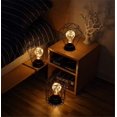 thumbnail image 4 of Lámpara de mesa de alambre de metal negro, luz de noche estilo jaula de cesta de hierro moderna, lámpara de noche retro, luz de estacionamiento, diamante de hierro brillar Hogar, 4 of 5