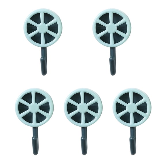 5 Pcs Crochets de Rangement Forme Citron Crochets Muraux Imperméables Support Mural Autocollants pour Cuisine Salle de Bain, Bleu
