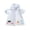 White, variant on Cenuakty Girl Beach Cover Up Short Sleeve Hooded Terry Cloth Robe Crab Starfish Embroidery Zip Up Bath Wrap Swimwear