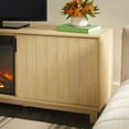 thumbnail image 6 of Walker Edison Modern 70" TV Stand with Electric Fireplace, Coastal Oak, 6 of 21