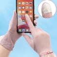 thumbnail image 4 of 2 pairs of sunscreen gloves women's lace summer anti-ultraviolet thin outdoor touch screen non-slip ice silk gloves, 4 of 5
