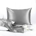 thumbnail image 6 of Unique Bargains 3 Pack 25 Momme Smooth Silk Pillowcase, Queen, Gray, 6 of 8