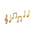 thumbnail image 1 of Autocollant Mural Miroir Mode note Musicale Créative, 1 of 5