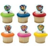 12 Paw Patrol Ruff Ruff Rescue Cupcake Cake Rings Birthday Party Favors Toppers