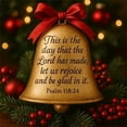 thumbnail image 2 of Bible Verses Christmas Ornament Golden Christmas Tree Hanging With Bible Verse Religious Christmas Ornaments, 2 of 2