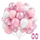 thumbnail image 1 of Globos Rosas y Blancos, 60 Unidades, 12 Pulgadas, Confeti Rosa y para Decoración de Fiesta de Cumpleaños de Despedida de Soltera Estilo Bohemio., 1 of 5