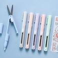 thumbnail image 1 of Pen Scissors Foldable Detachable Pen-shaped Dual-use Sharp Blade Paper Cutting Students Craft Engraving Pen Stationery Supply, 1 of 7