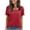 Red, variant on Aboser Short Sleeve Shirts for Women Y2K Tops Trendy Scoop Neck Basic Tees Slim Fitted Casual Tshirts Summer Going Out Top 2026
