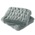 thumbnail image 5 of Home Soft Things Serenta Shar Pei FauxFur 2 Piece Pillow Shell Set, NO INSERT Silver 14" x 26", 5 of 6
