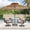 Beige, variant on Autlaycil Patio Furniture Set 5 Pieces, Beige Outdoor Swivel Rocking Chairs Set, 9ft Tiki Patio Umbrella with Base Garden Conversation Bistro Sets for Porch, Pool, Backyard