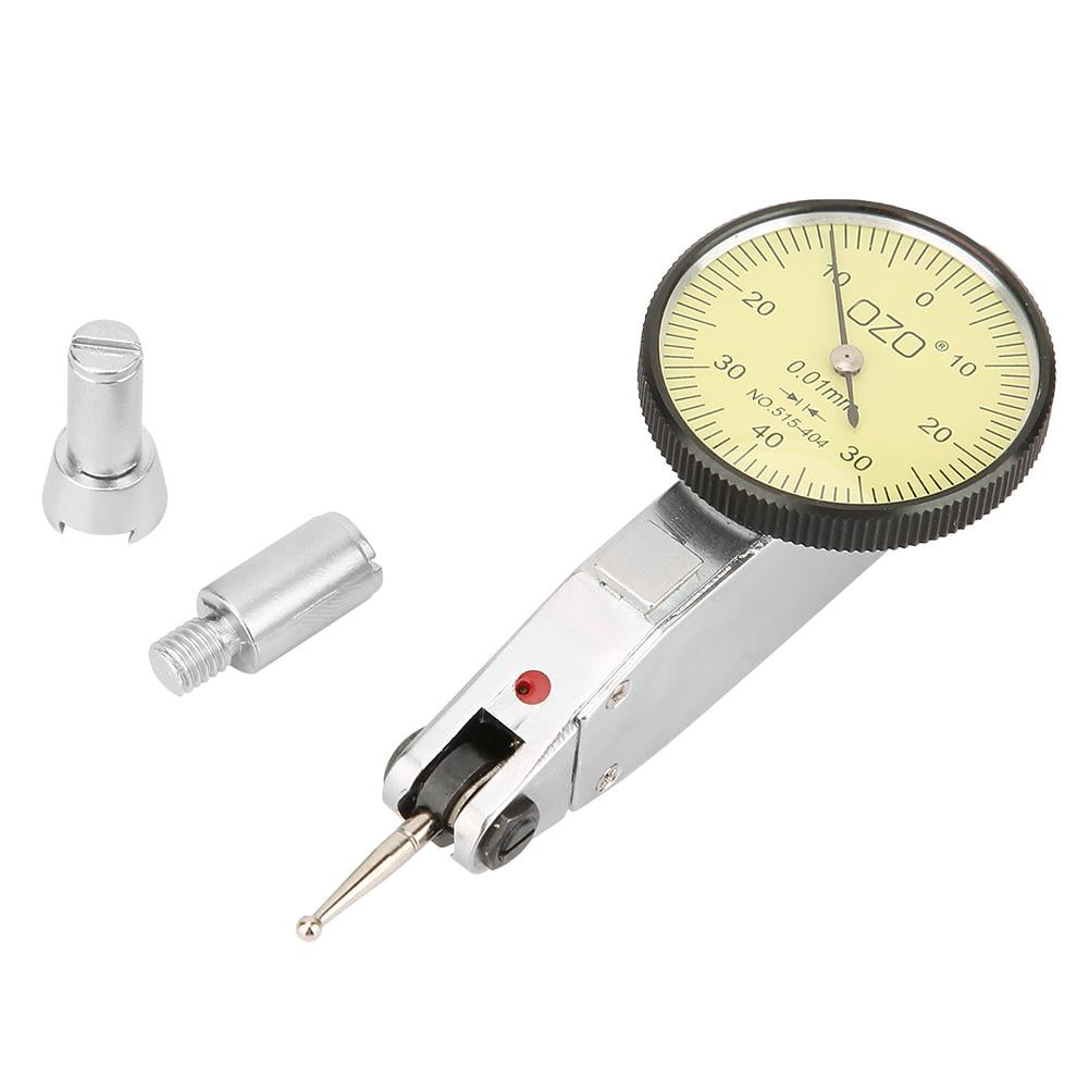 Tebru Dial Indicator, Dovetail Rails Dial Test Indicator,00.8mm 0.01mm Precision Metric
