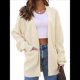 thumbnail image 2 of Cárdigan Extragrande de Punto Suave para Mujer con Bolsillos Albaricoque L, 2 of 8
