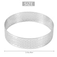 thumbnail image 4 of Qtmnekly - Paquete de 6 anillos para tarta de acero inoxidable, molde para mousse de pastel perforado por calor, molde para anillo de pastel, molde para pastel redondo, 4 of 6