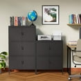 thumbnail image 4 of Elegant Metal Locker Cabinet with 4 Doors, Metal Accent Cabinets,Home Office Storage Lockers Sideboard for Kitchen, Living Room, Entryway,Black, 4 of 7