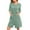 Army Green, variant on Zipper Front Robes for Women House Coat Half Sleeve Loungewear Kenn Lenght Nightgown with Pockets