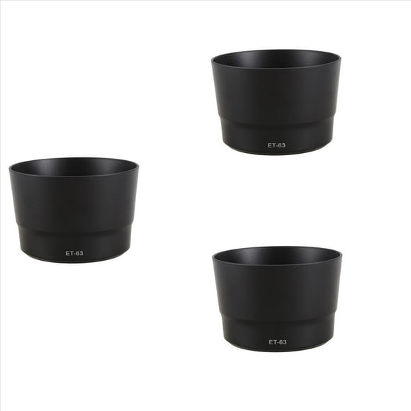 3X ET-63 Pare-Soleil pour EF-S 55-250mm F4-5.6 IS,3 x Pare-Soleil,Noir