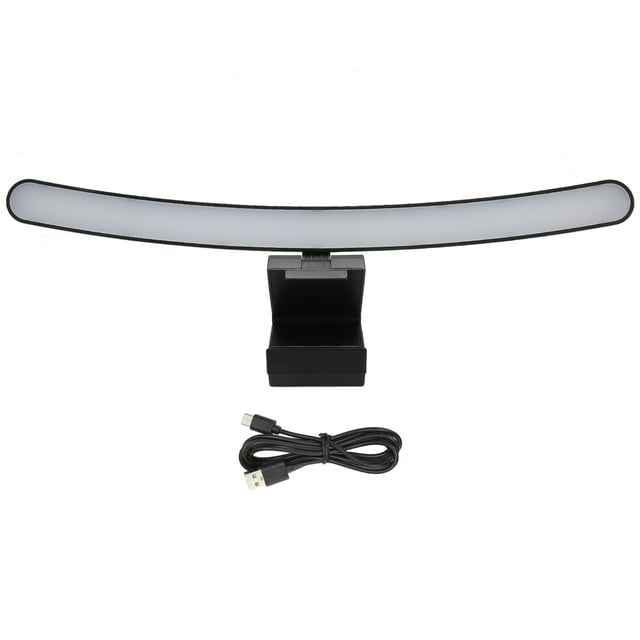 Barra de luz curva para monitor, atenuación continua, control táctil de 3 colores, lámpara de pantalla de computadora tipo C para oficina