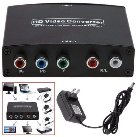 - Jaso Component to HDMI Converter, Component YPbPr to HDMI Converter Supports 1080P Video Audio Converter Adapter for DVD PSP Xbox 360 PS2 Nintendo NGC to New HDTV Monitor or Projector