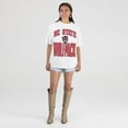 thumbnail image 3 of Women's Gameday Couture White NC State Wolfpack Oversized Fierce Focus T-Shirt, 3 of 4