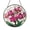 Acrylic 3.5 Inch, variant on Botanical Orchid Faux Stained Glass Round Window Decor2001