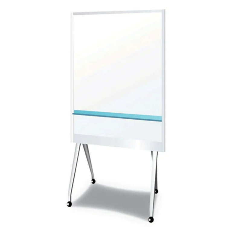 Mobile Partition Board, 38.3 x 70.8, White Surface, Light Gray Aluminum Frame Mobile Partition Board, 38.3 x 70.8, White Surface, Light Gray Aluminum Frame