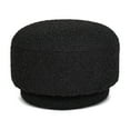 thumbnail image 4 of Fuji 15" Mushroom Footstool Ottoman, Ebony Black Boucle, 4 of 5