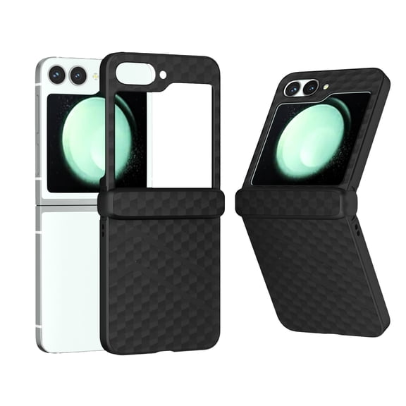 Designed for Samsung Galaxy Z Flip 5 Case with Hinge Protection, Anti-Slip Shockproof Protective Scratch Resistant Slim Fit Hard PC Phone Case Cover for Samsung Galaxy Z Flip 5, Black