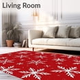 thumbnail image 2 of ODIKA 3'x5' Machine Washable Non-Slip Area Rug, Magical Yuletide Swirl Crystal Flake Accent High Traffic Rug with Pad, Red, 611540, 2 of 8