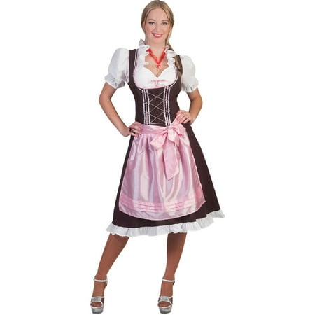 White and Brown Tirol Patricia Women Adult Halloween Costume -