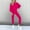 Hot Pink, variant on Soyumi Fashion Clothing Flannel Lounge Crewneck Basic Sweatsuits Warm Homewear Hoodie and Pants Matching Sets Women Clothing Terry Cardigan Outfits Sleepwear Cozy Shirt Trousers Sets Fall, Black