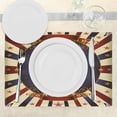 thumbnail image 3 of Ambesonne Vintage Place Mats Set of 4, Circus Poster Image, Standard Size, Pale Yellow Navy Blue, 3 of 6