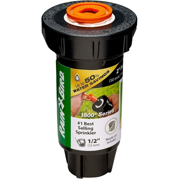 Rain Bird 1802LNPRS Pressure Regulating Professional PRS pop-up Sprinkler, Black