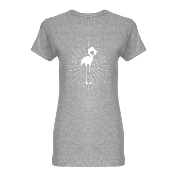White Flamingo Design Shaped Tee Women's -Image by Shutterstock