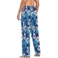 thumbnail image 5 of Hibiscus Flower Blue Men's Pajama Pants Lightweight Sleepwear Bottom Lounge Pants, 5 of 6