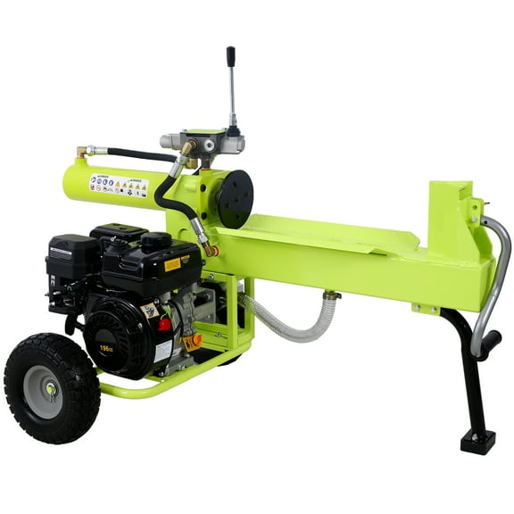 Portable 20 Ton Log Splitter Auto Return Ram System 7HP Engine Full Beam Steel Wedge Firewood Splitting Forestry Harvesting,Green