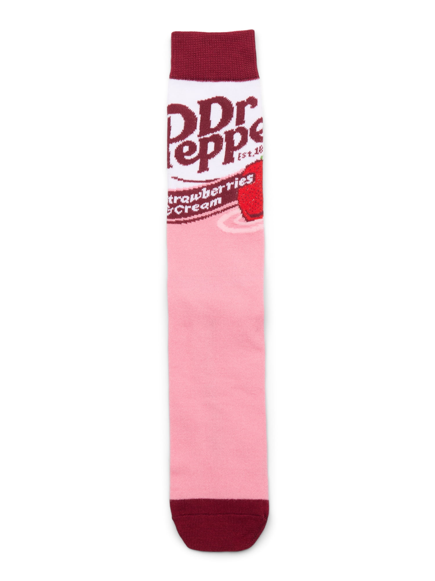 Dr Pepper Crew Socks, 6-Pack, Sizes 8-12