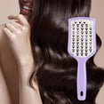 thumbnail image 4 of Cepillo desenredante para cabello rizado y grueso, para peinar y alisar, profesional para mujeres. Púrpura, 4 of 9
