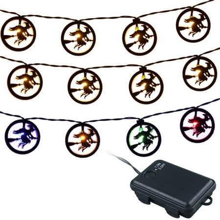 

ELENXS Halloween String Lights Waterproof Witch String Light 20 LED Hanging Witch Pendant Decor String Light Party Christmas Holiday Yard Decor