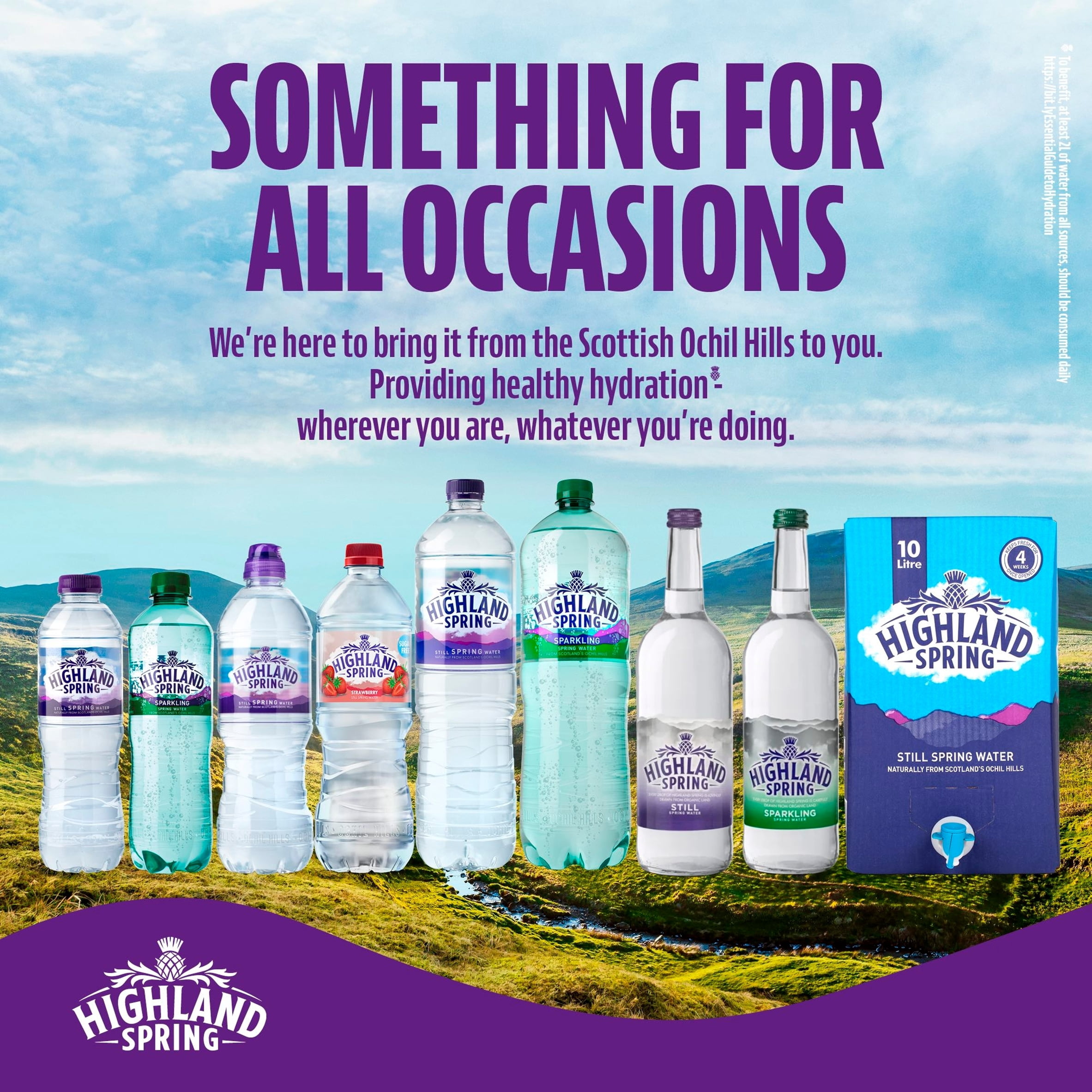 Highland Spring Sparkling Water 6 X 1L, Imported from Britain