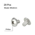 thumbnail image 2 of Uxcell M4x0.24'' Machine Head Screw Fasteners Bolts 304 Stainless Steel Silver Tone 20 Pcs, 2 of 3