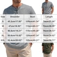 thumbnail image 3 of Yyuenw Men's Solid Color Linen Short Sleeve T-Shirt, Casual Button Placket Tee for Men, Breathable Summer Wear, 3 of 6