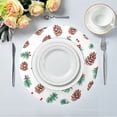 thumbnail image 2 of Round Plate Mat 15.4x15.4 Inchesx4 Placemat Table Mat Kitchen Mat Coffee Mat Fabric Thick, Strong Wear-Resistant, Heat Resistance Christmas Pine Cone3, 2 of 7