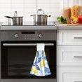 thumbnail image 4 of Yayeee Kitchen Hanging Hand Towels Set of 2 with Loop Bathroom Absorbent Tie Towel, Light Blue Lemon, 4 of 7