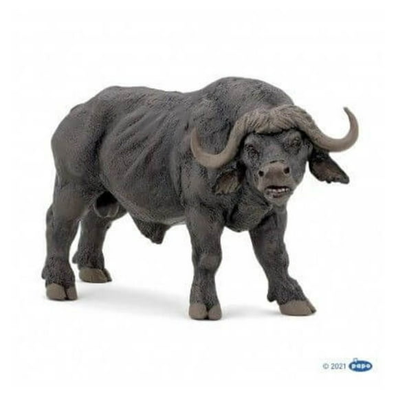 Papo African Buffalo Hand Painted Figurine - Heirloom Quality Collectible No. 50114