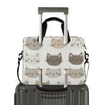 thumbnail image 2 of FORMRS 16" Laptop Bag Carrying Sleeve Case with Handle Travel Shoulder Briefcase, Light Gray Cat Pattern, 2 of 8