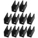thumbnail image 1 of unbranded 10Ud Clips Para Estantes De Vidrio Negros Soportes Resistentes Para Montaje En Pared Con Fijación Segura, 1 of 8