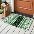 thumbnail image 5 of Green Black Southwest 2'x3' Washable Rug, Farmhouse Aztec Boho Ethnic Art Non-Slip Soft Doormat Area Rugs for Entrance Bathroom Bedsides, StainResistant Carpet for Kitchen Bedroom, Entryway Floor Mat, 5 of 9
